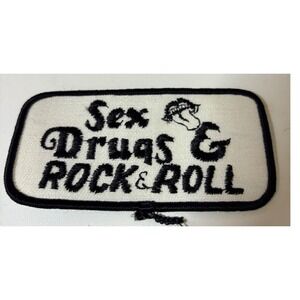 Sex Drugs Rock & Roll Patch Embroidered Applique Badge Biker Vest